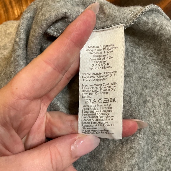 J.Crew Authentic Fleece Quarter Zip Pullover Gray Size XL - Picture 8 of 9